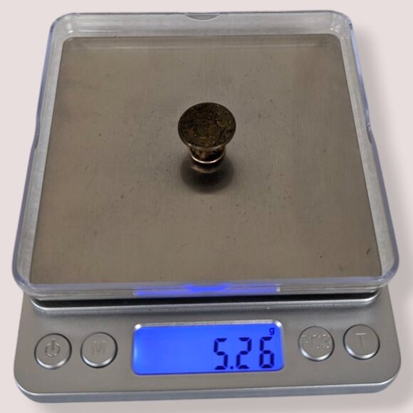 Antique Single Metal Cameo Cufflink - Picture 6 of 6